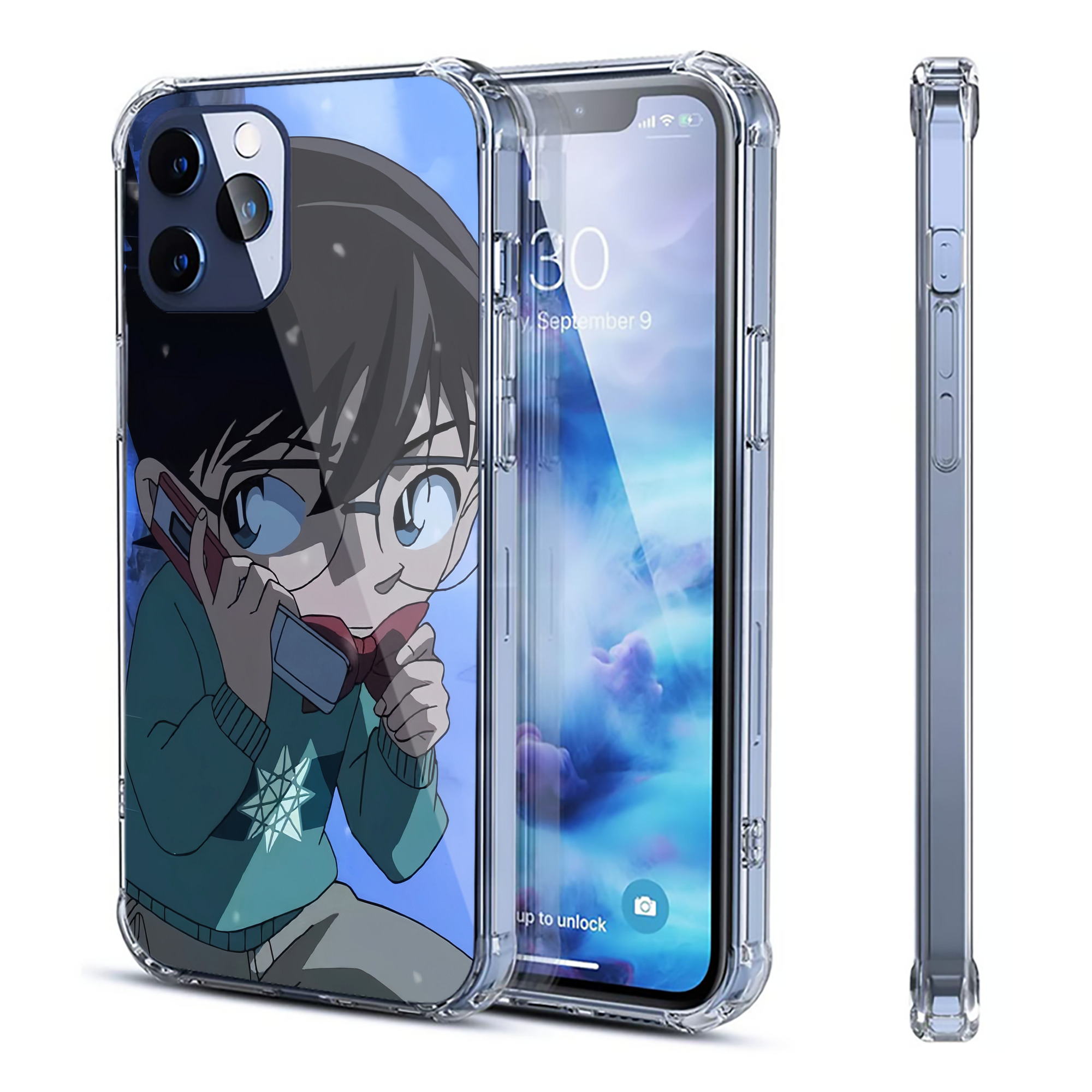 （画像用） 名探偵コナン Detective Conan 【iPhone 12シリーズ対応】透明スマホケース（クリアソフトケース）